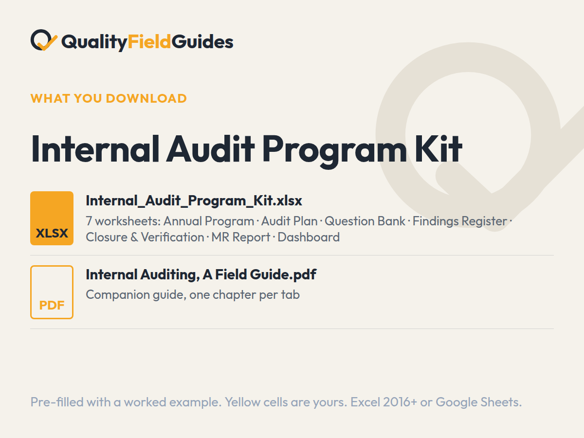 What you download with the Internal Audit Program Kit