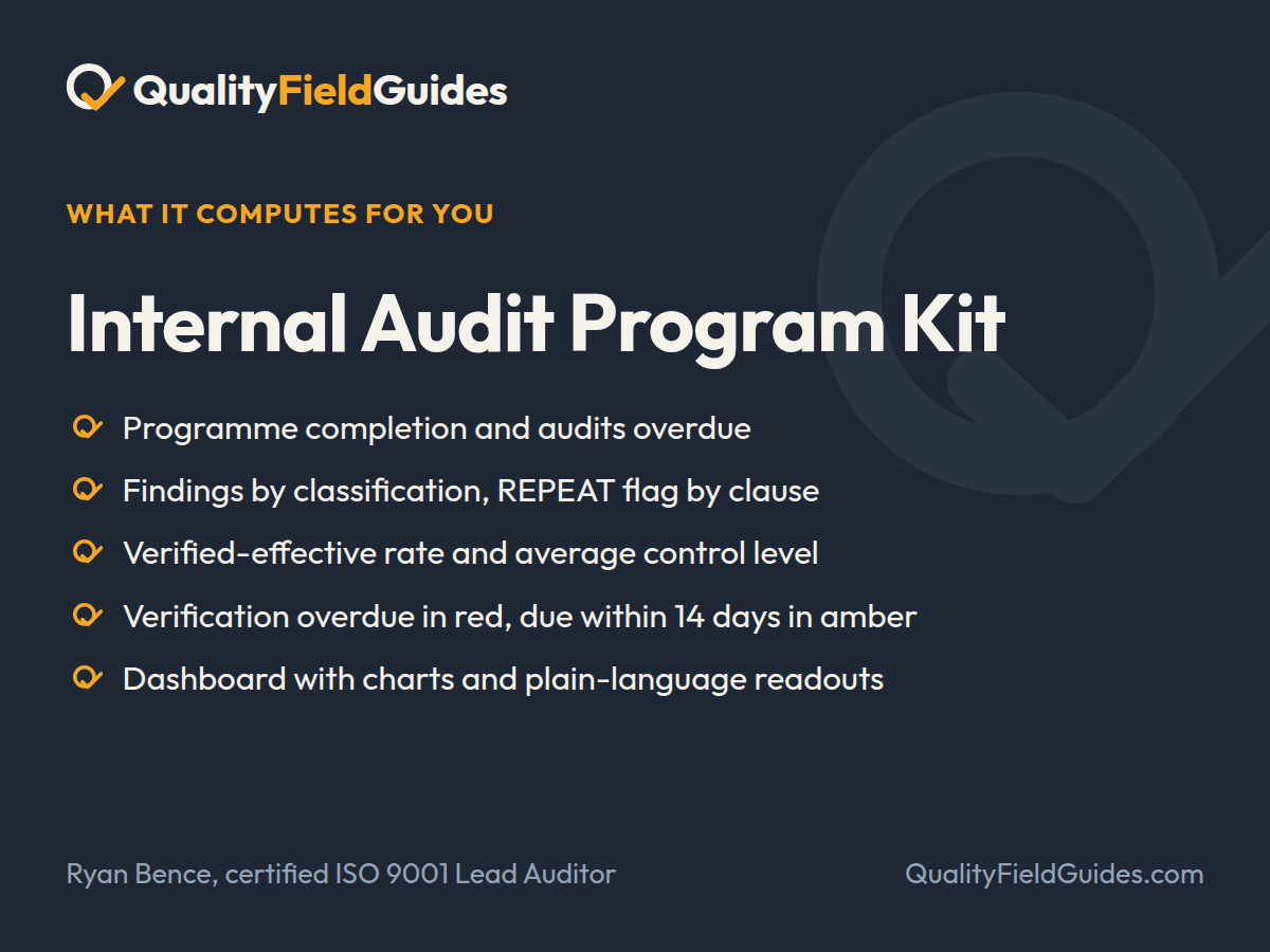 What the Internal Audit Program Kit computes