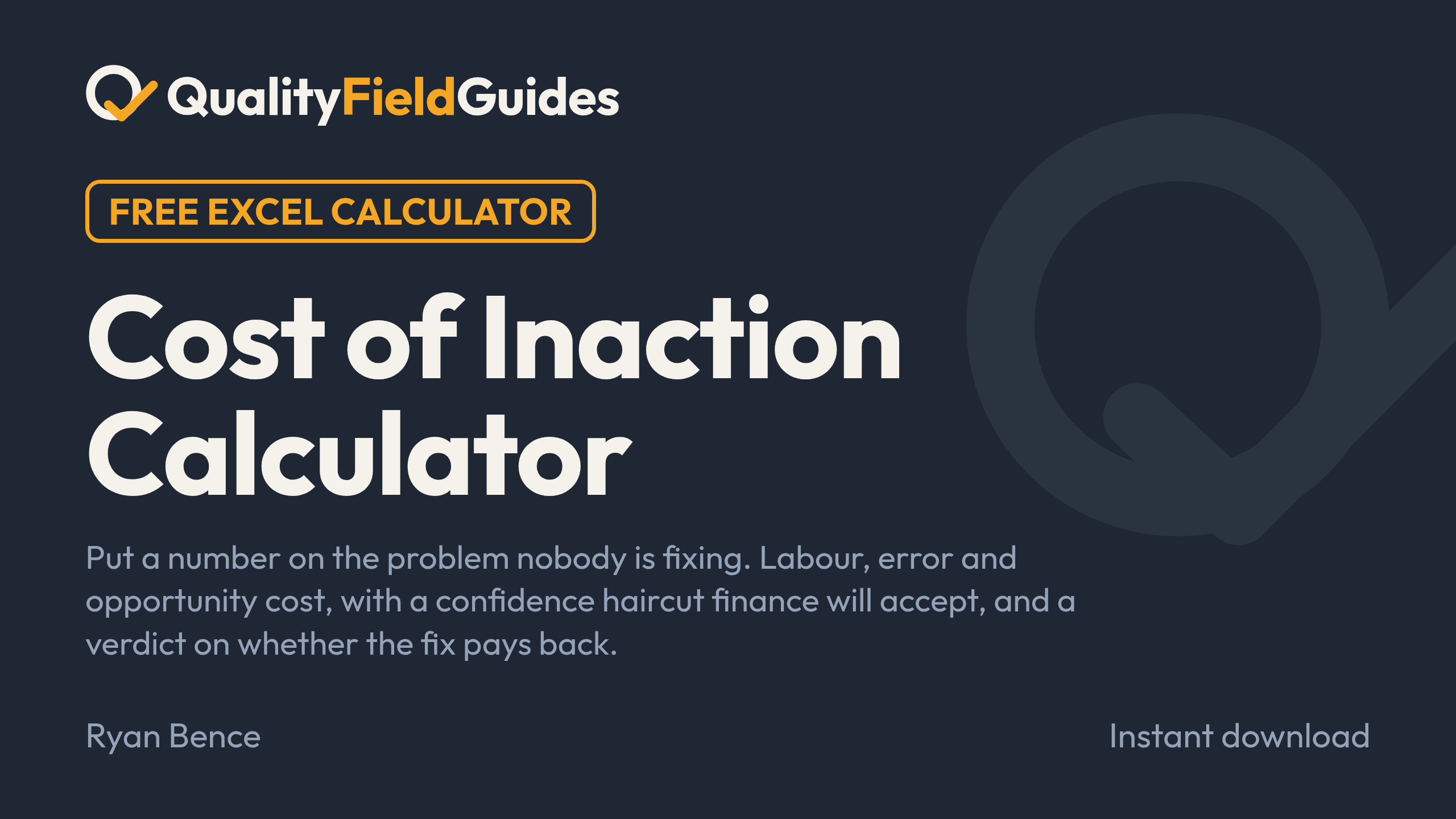Cost of Poor Quality Calculator cover