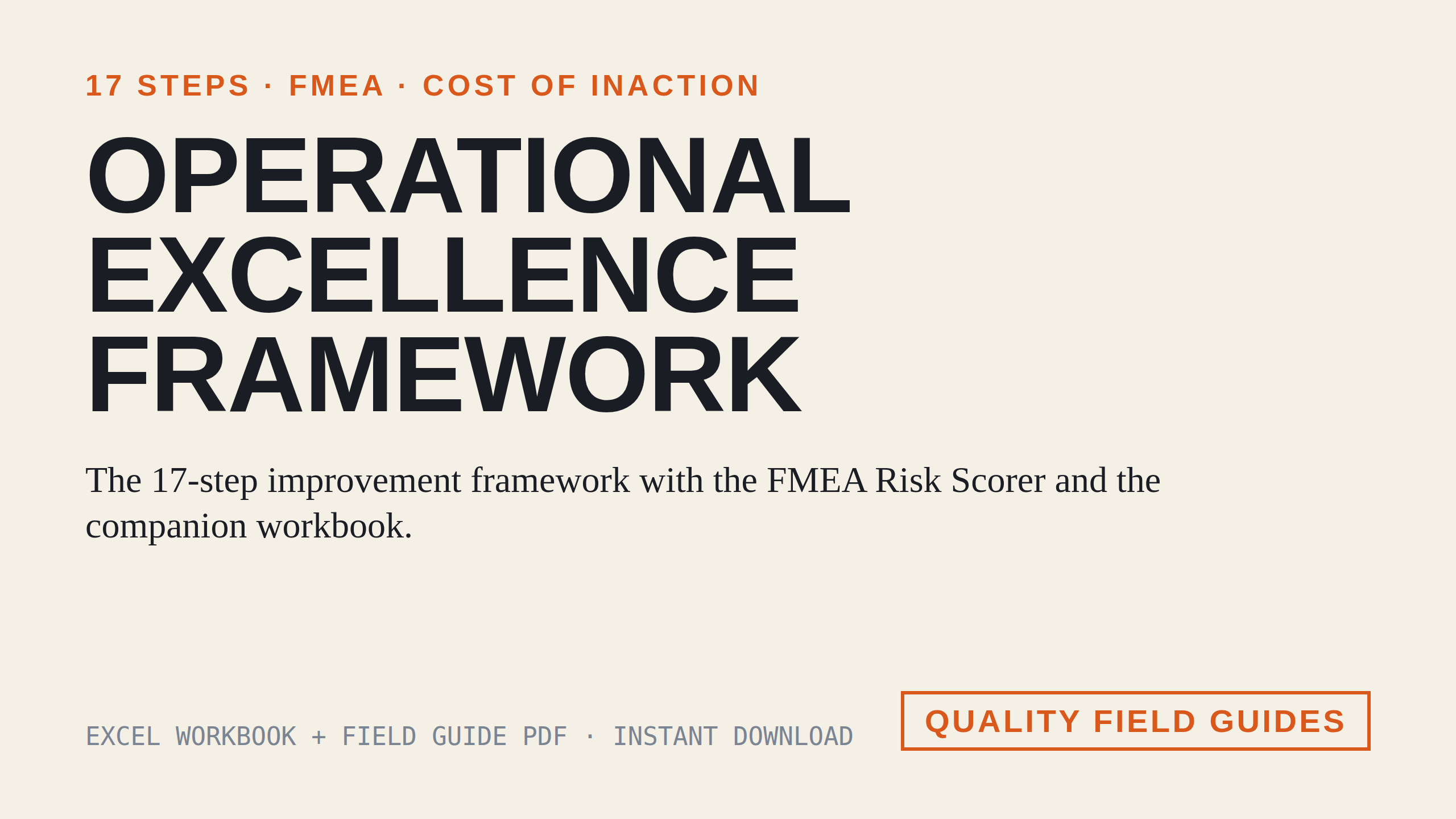 Operational Excellence Framework cover